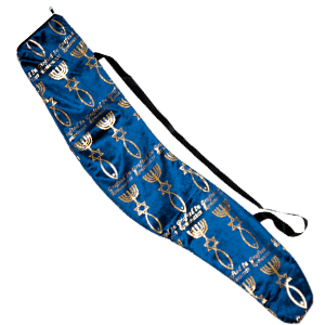 Grafted In Blue Yemenite Shofar Bag, Long