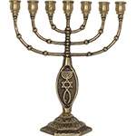 Messianic Grafted In Brass Menorah