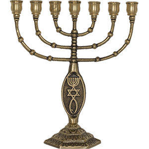 Messianic Grafted In Brass Menorah