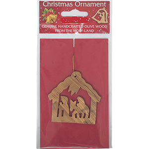 Olive Wood Christmas Ornament