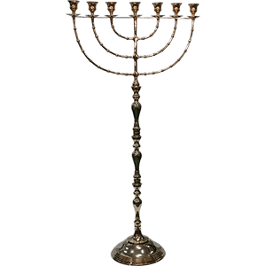 Extra Tall Menorah Silver & Gold Plated