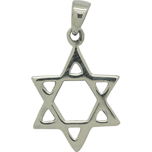 Smooth Silver Star of David Pendant