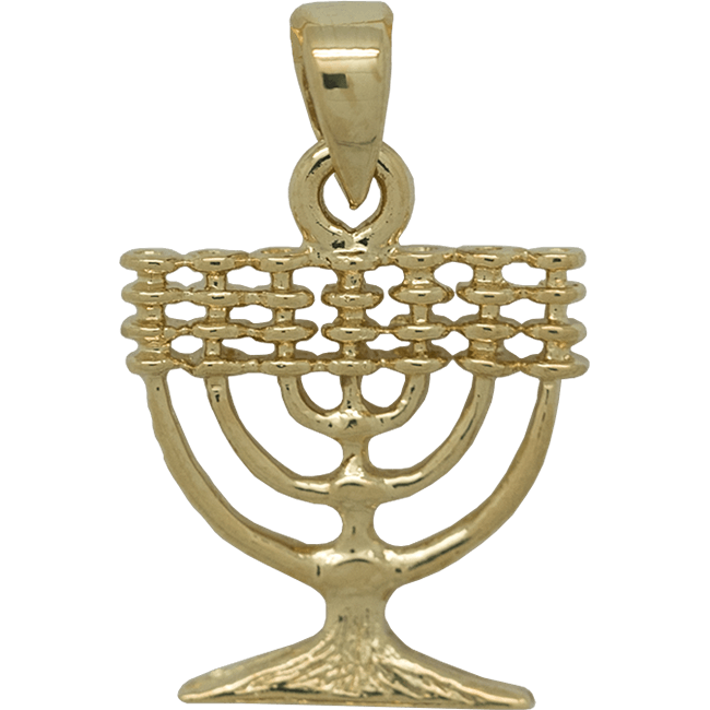 Gold Plated Menorah Pendant