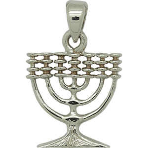 Sterling Silver Menorah Pendant