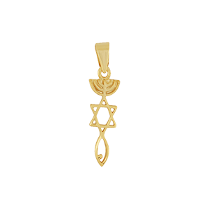 Tiny Child's Messianic Pendant, Gold-filled