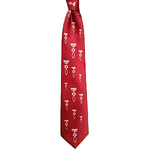 Burgundy Grafted In Neck Tie