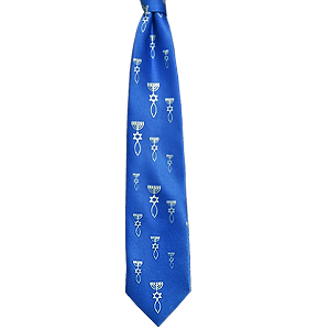 Blue Grafted In Neck Tie