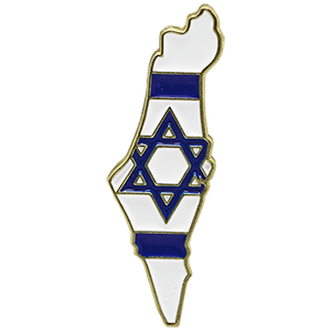 Map Of Israel Lapel Pin