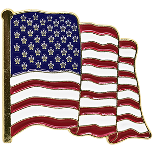 Waving USA Flag Pin