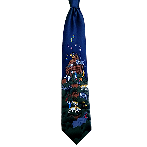 Blue Noah´s Ark Neck Tie