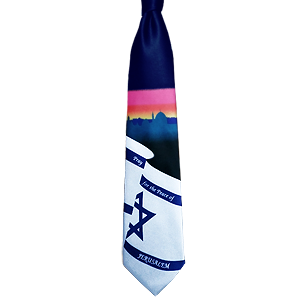 Blue Israeli Flag Neck Tie