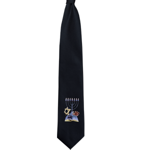 Black JesusBoat Logo Neck Tie