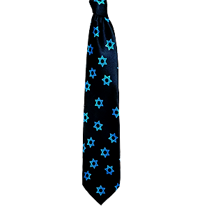 Black Star of David Neck Tie