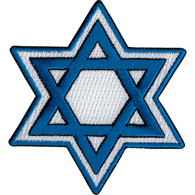 STAR OF DAVID Iron On Patch 3" Israel Judaica Symbol