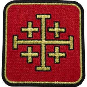 Jerusalem Cross Square Iron-On Patch