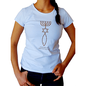 Frauen-T-Shirt mit messianischem Symbol