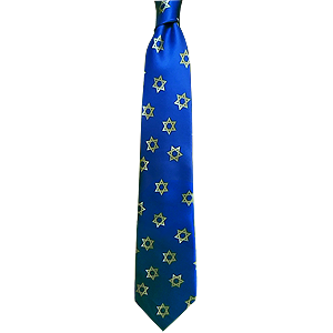 Blue Star of David Neck Tie