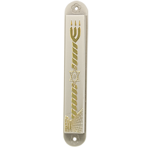 Star of David Kotel Pewter Plated Mezuzah