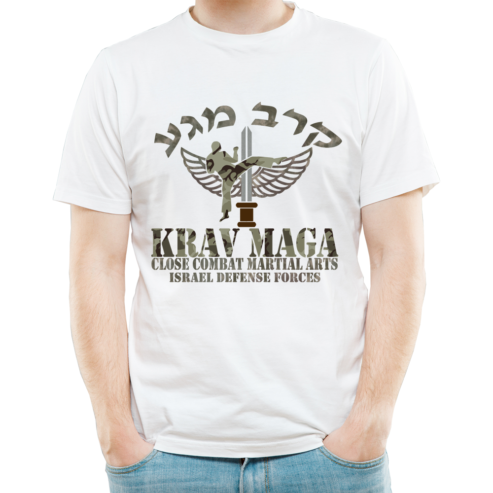 Krav Maga T-Shirt, White, Black, or Gray